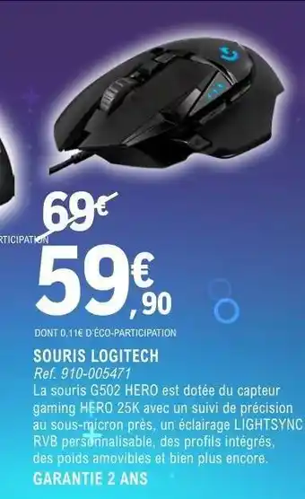 E.Leclerc SOURIS LOGITECH offre