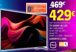 E.Leclerc TV SHARP 4K LED offre