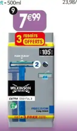 Maximo 12 rasoirs jetables 2 lames extra essential wilkinson offre