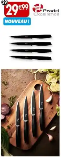 Maximo 4 couteaux à steak pradel excellence offre