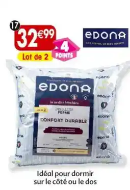 Maximo Lot de 2 oreillers confort durable offre