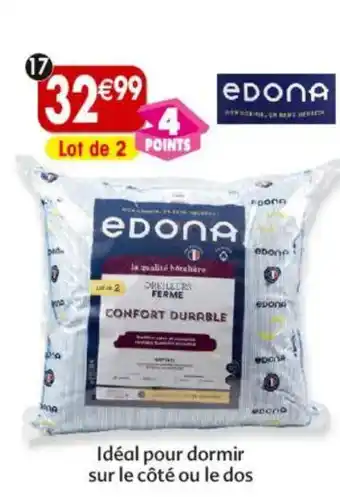 Maximo Lot de 2 oreillers confort durable offre