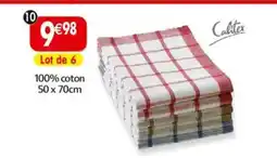 Maximo Lot de 2 x 3 torchons carreaux calitex offre