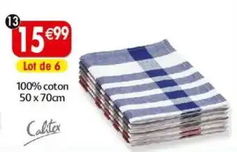 Maximo 6 torchons Flavie Calitex offre