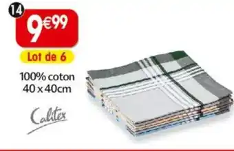 Maximo 6 mouchoirs calitex offre