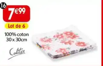 Maximo 6 mouchoirs femme calitex offre