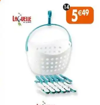 Maximo Panier cocoon avec 12 pinces à linge laguelle offre
