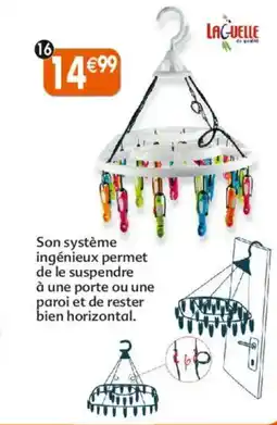 Maximo Séchoir à suspendre avec 30 pinces bi-matière antiglissantes laguelle offre