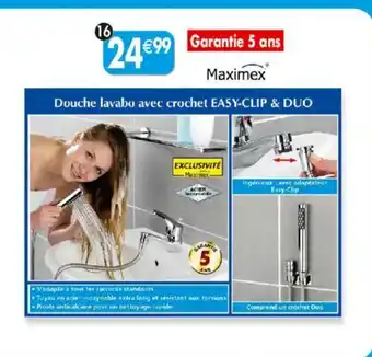 Maximo Douchette de lavabo inox & crochet mural maximex offre