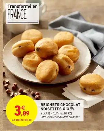 Intermarché Hyper Beignets chocolat noisettes x10 offre