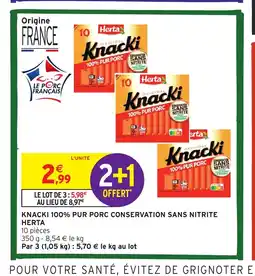 Intermarché Hyper HERTA Knacki 100% pur porc conservation sans nitrite offre