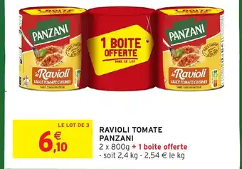 Intermarché Hyper PANZANI Ravioli tomate offre