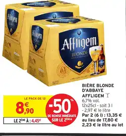 Intermarché Hyper AFFLIGEM Bière blonde d'abbaye offre