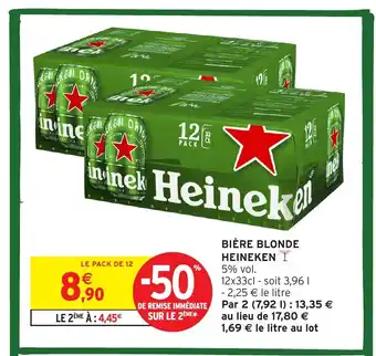 Intermarché Hyper HEINEKEN Bière blonde offre