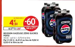 Intermarché Hyper PEPSI Boisson gazeuse zéro sucres offre