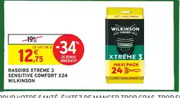 Intermarché Hyper WILKINSON Rasoirs xtreme 3 sensitive comfort x24 offre