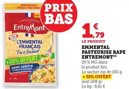 Bi1 Emmental pasteurise rape entremont offre
