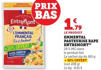 Bi1 Emmental pasteurise rape entremont offre