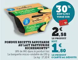 Bi1 Fondue recette savoyarde au lait pasteurise richesmonts offre