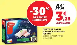 Bi1 Filets de colin d'alaska surgeles findus offre