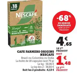 Bi1 Cafe farmers origins nescafe offre