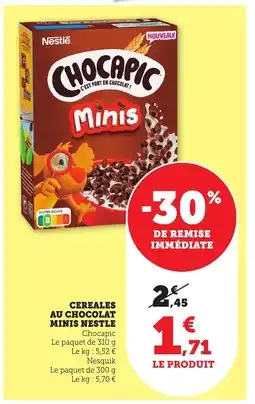 Bi1 Cereales au chocolat minis nestle offre