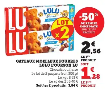 Bi1 Gateaux moelleux fourres lulu l'ourson lu offre