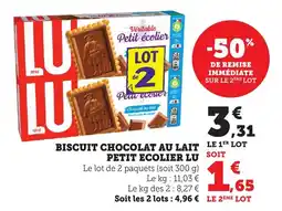 Bi1 Biscuit chocolat au lait petit ecolier lu offre