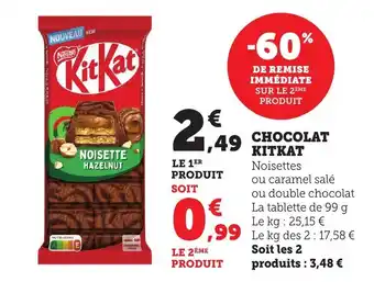 Bi1 Chocolat kitkat offre