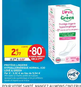 Intermarché Hyper LOVE & GREEN Protège-lingerie hypoallergénique normal x30 offre