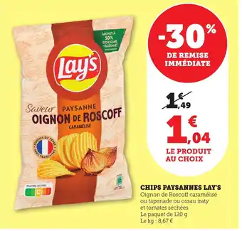Bi1 Chips paysannes lay's offre