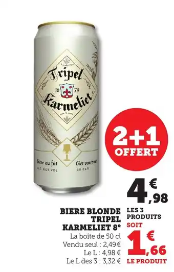 Bi1 Biere blonde tripel karmeliet 8° offre