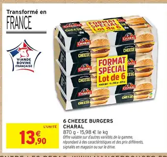 Intermarché Hyper CHARAL 6 cheese burgers offre