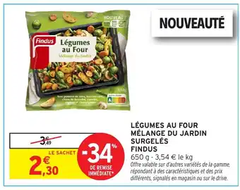 Intermarché Hyper FINDUS Légumes au four mélange du jardin surgelés offre