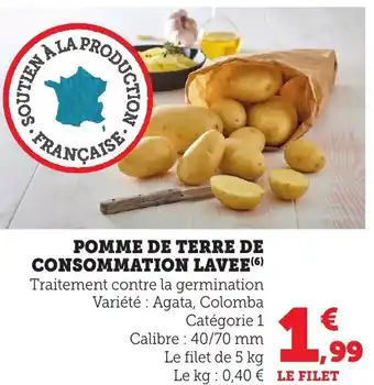 Bi1 Pomme de terre de consommation lavee offre
