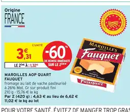 Intermarché Hyper FAUQUET Maroilles aop quart offre