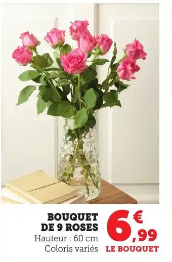 Bi1 Bouquet de 9 roses offre