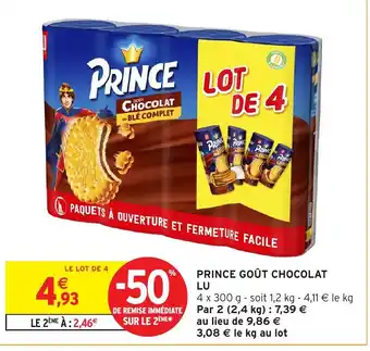 Intermarché Hyper LU Prince goût chocolat offre