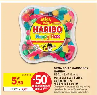 Intermarché Hyper HARIBO Méga boîte happy box offre