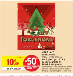 Intermarché Hyper TOBLERONE Minis lait offre