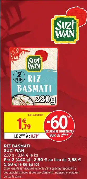 Intermarché Hyper SUZI WAN Riz basmati offre