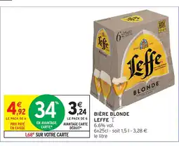 Intermarché Hyper LEFFE Bière blonde offre
