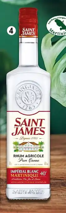 Intermarché Hyper SAINT JAMES Rhum agricole impérial blanc offre