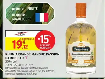 Intermarché Hyper DAMOISEAU Rhum arrangé mangue passion offre