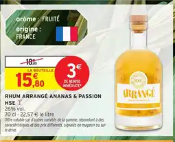 Intermarché Hyper HSE Rhum arrangé ananas & passion offre