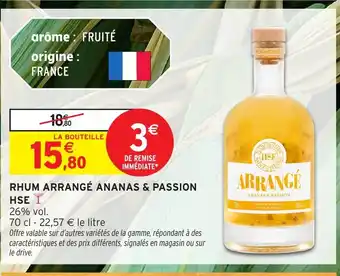 Intermarché Hyper HSE Rhum arrangé ananas & passion offre