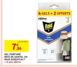 Intermarché Hyper RAID ESSENTIAL Gel parfumé bois de santal x4 offre