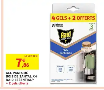 Intermarché Hyper RAID ESSENTIAL Gel parfumé bois de santal x4 offre