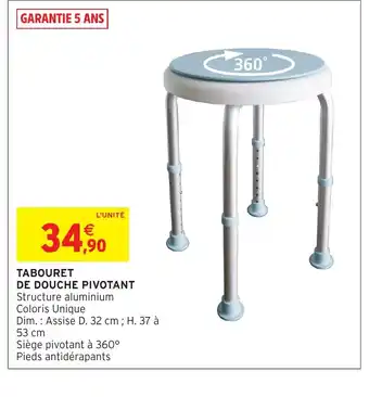 Intermarché Hyper Tabouret de douche pivotant offre