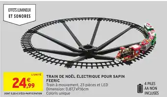 Intermarché Hyper Train de noël électrique pour sapin feeric offre